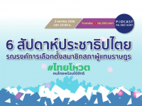 ประชาสัมพันธ์การเลือกตั้งสมาชิกสภาผู้แทนราษฎร 6 สัปดาห์ประชาธิปไตย รณรงค์เลือกตั้งสมาชิกสภาผู้แทนราษฎร