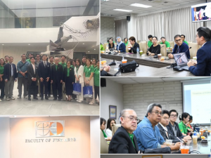 23 เมษายน 2568 คณะศิลปกรรมศาสตร์ มศว และ โครงการร่วมบริหารหลักสูตร (มีเดีย) มหาวิทยาลัยเทคโนโลยีพระจอมเกล้าธนบุรี ได้แลกเปลี่ยนเรียนรู้การบริหารงาน ร่วมหารือปรึกษาด้านการดำเนินงานของหลักสูตร