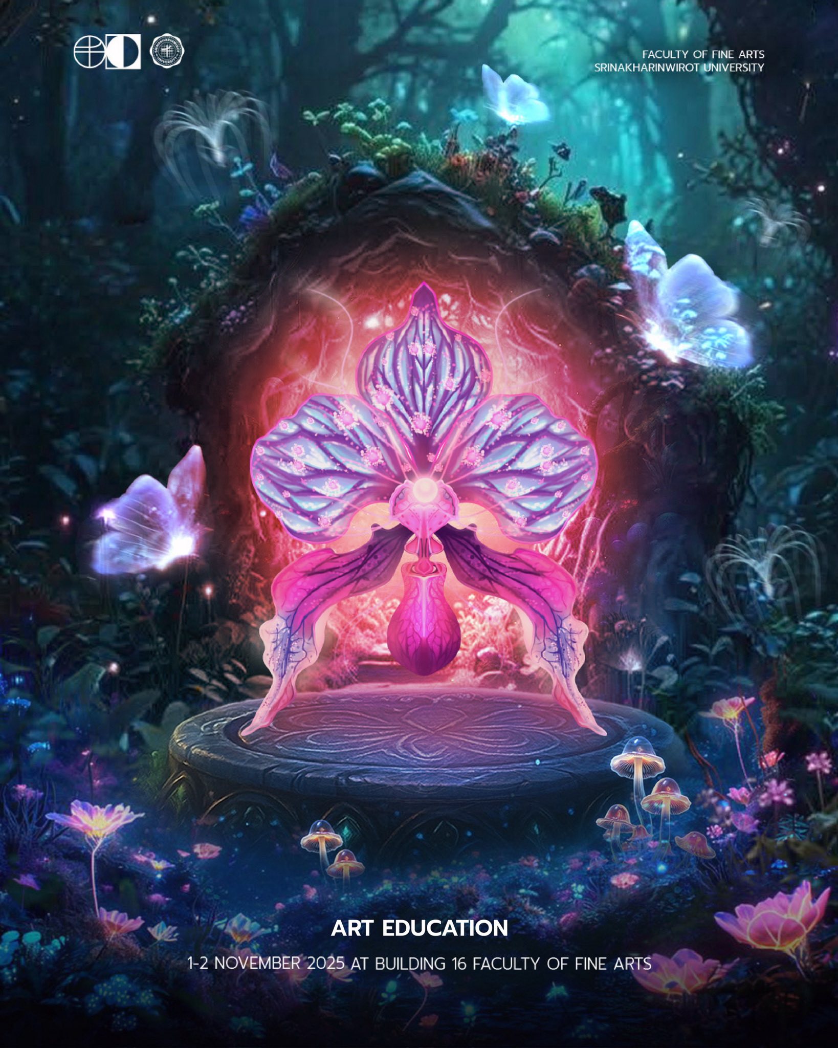 FOFA OPEN HOUSE 2025 คณะศิลปกรรมศาสตร์ เปิดตัวดอกไม้ประจำสาขาวิชา Eywa-s Eden - The Rebirth of Art and Imagination การกำเนิดใหม่แห่งศิลปะ