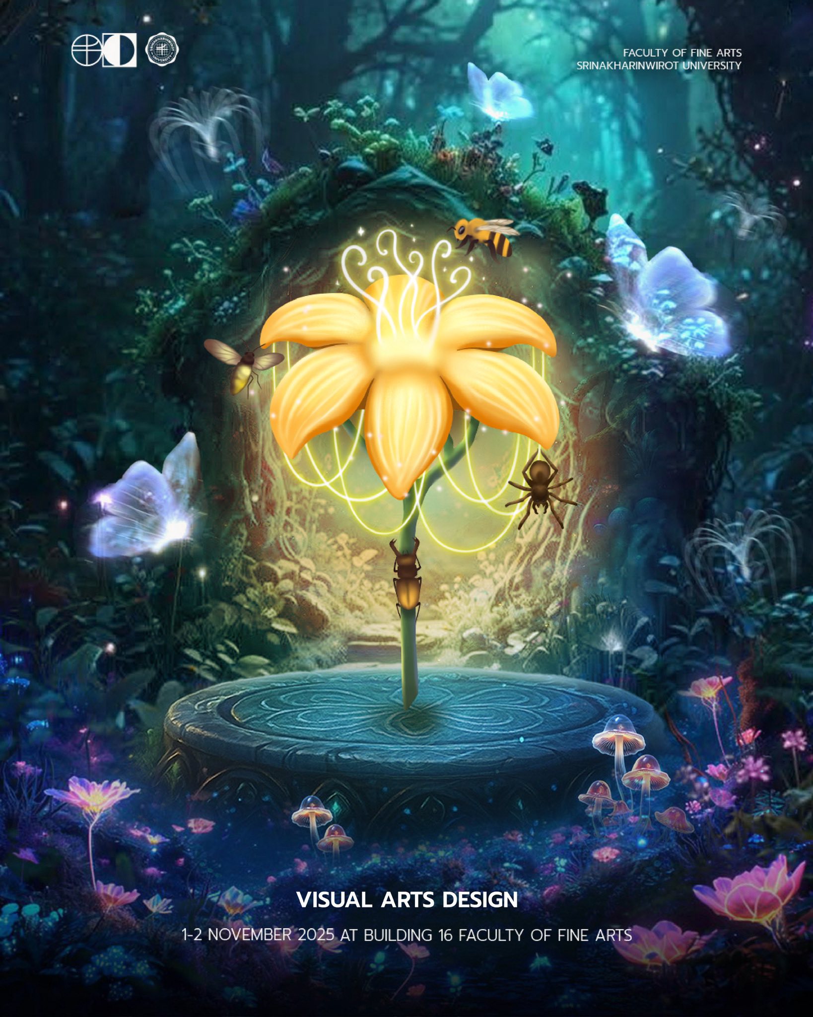 FOFA OPEN HOUSE 2025 คณะศิลปกรรมศาสตร์ เปิดตัวดอกไม้ประจำสาขาวิชา Eywa-s Eden - The Rebirth of Art and Imagination การกำเนิดใหม่แห่งศิลปะ