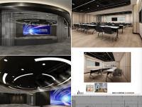 ภาพการออกแบบ งานปรับปรุงพื้นที่คณะศิลปกรรมศาสตร์บริเวณชั้น 2 ฝั่งทิศใต้ ห้องนำเสนอผลงานศิลปกรรม เพื่อเป็นพื้นที่การเรียนการสอน และการบริการวิชาการของคณาจารย์ในคณะฯ