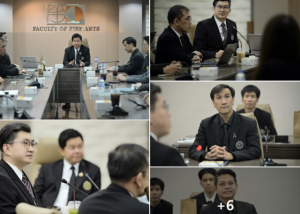 คณะผู้บริหาร คณาจารย์ เจ้าหน้าที่และนิสิต คณะศิลปกรรมศาสตร์ มศว ร่วมกันตอนรับคณะผู้บริหารมหาวิทยาลัยในกิจกรรม President สัญจร ประสานมิตร เมื่อ 17 ธ.ค. 68 ณ ห้องประชุมฯ ชั้น 4 คณะศิลปกรรมศาสตร์