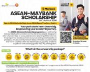 ASEAN University Network :AUN ร่วมกับมูลนิธิเมย์ ประกาศเปิดรับสมัครทุนการศึกษา ASEAN-Maybank Scholarship Programme ประจำปี 2026 รับสมัครถึง 12 ม.ค. ถึง 20 ก.พ. 69